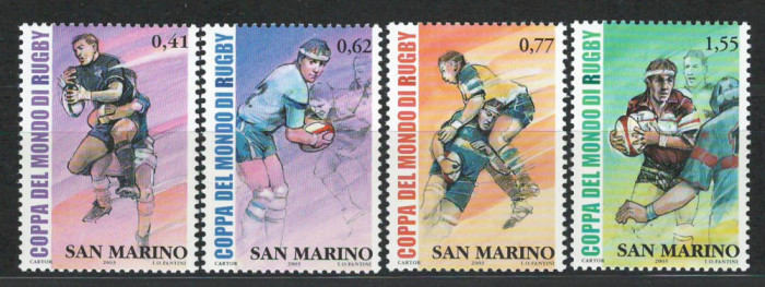 San Marino 2003 Mi 2109/12 MNH - Cupa Mondiala de Rugby, Australia