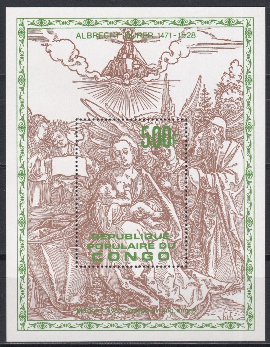 Congo 1979 - 450 de ani de la moartea lui Albrecht D&uuml;rer, Colita, MNH