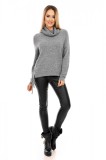 Cumpara ieftin N529-18 Bluza cu maneca lunga si guler inalt