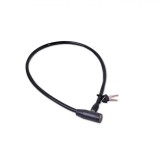 Cablu Antifurt Bicicletă, Grosime 0.5 cm, Lungime 80 cm, Cu 2 Chei, Negru, Oem