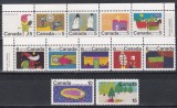 Canada 1970 - Crăciun - Desene de copii, 3 Serii, MNH, Nestampilat