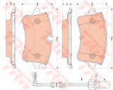 Set placute frana,frana disc AUDI A8 (4H) (2009 - 2016) TRW GDB1867