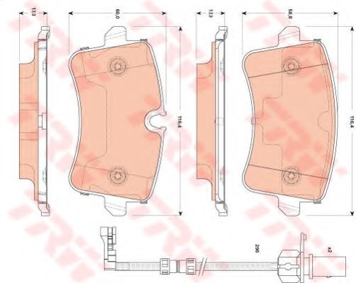 Set placute frana,frana disc AUDI A8 (4H) (2009 - 2016) TRW GDB1867