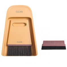 Set mini matura si faras, flippy, uz casnic, doua perii, pentru birou, bucatarie, casa, 19.5x13.8x3.6 cm, galben