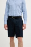 Sisley pantaloni scurți din bumbac culoarea bleumarin, 4GJ0S9018