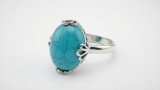 Cumpara ieftin Inel Cocktail din Argint 925 cu Turcoaz Cabochon , Bohemian Empress