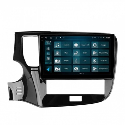 Navigatie 2K Mitsubishi Outlander (2019-2021) 8GB RAM Android 13 Octacore Slot Sim 4G DSP GPS Wi-FI Carplay Android Auto USB Bluetooth Waze Touchscree foto