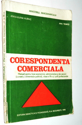 Corespondenta comerciala - Manual licee economice 1996 foto