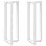 VidaXL Picioare de masă de bar &icirc;n formă de T, 2 buc., alb, 50x35x(110-111) cm, oțel