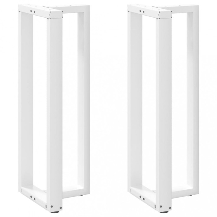 vidaXL Picioare de masă de bar &icirc;n formă de T, 2 buc., alb, 50x35x(110-111) cm, oțel