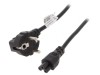 Cablu de Alimentare 3x0.5mm2 cu Ştecăr &icirc;n Unghi și Conector IEC C5 PVC
