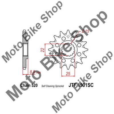 MBS Pinion fata Z13 520 KTM EGS/EXC/SX/XC, Cod Produs: JTF190113SC foto