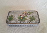 Caseta de artizanat cloisonn&eacute; cu email fin