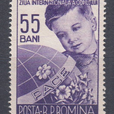 ROMANIA 1956 LP 406 ZIUA INTERNATIONALA A COPILULUI MNH