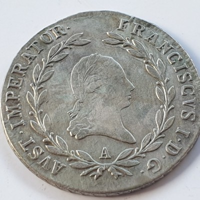 Austria 20 kreuzer 1808 A / Viena argint Francisc ll foto