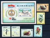 KIRIBATI-PASARII-SPITAL-BLOC TEMATICA SPITAL SI 6 TIMBRE DIN 2 SERII DIFERITE CONFORM IMAGINII MNH