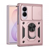 Cumpara ieftin Husa pentru Samsung Galaxy Z Fold8 F971, Techsuit, CamShield, Roz Aurie
