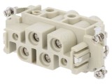 Conector HDC inserturi contact mamă 6 pini 2 PE, 4 PE DEGSON DK