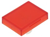 Lentilă Buton 22mm Roșie Transparentă Plastic