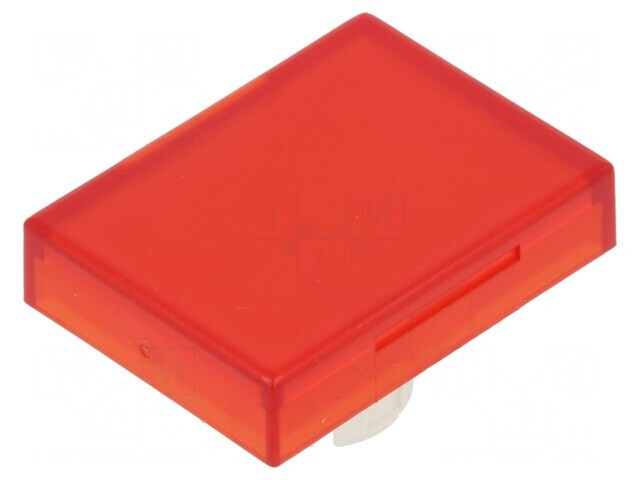 Lentilă Buton 22mm Roșie Transparentă Plastic