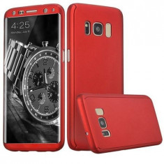 Husa Full Cover 360° (fata + spate) pentru Samsung Galaxy S8 Plus, rosu