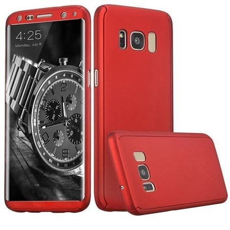 Husa Full Cover 360&deg; (fata + spate) pentru Samsung Galaxy S8 Plus, rosu