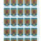 ✅RO 1992 , LP 1302 ,&quot;Stema Romaniei &quot; serie in coala completa de 25 , MNH
