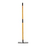 Grebla pentru frunze, gradina, coada fibra de sticla, 14 dinti, 150 cm