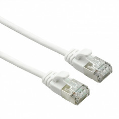 Cablu de retea U/FTP Data Center cat 7 LSOH cu mufe RJ45 (500 MHz) Slim Alb 1.5m, Roline 21.15.1714 foto