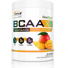 Aminoacizi pudra cu aroma de mango BCAA-X5, 360g, Genius Nutrition