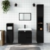 VidaXL Dulap de baie, negru, 65x33x60 cm, lemn prelucrat 831605
