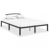 VidaXL Cadru de pat, negru, 160 x 200 cm, metal