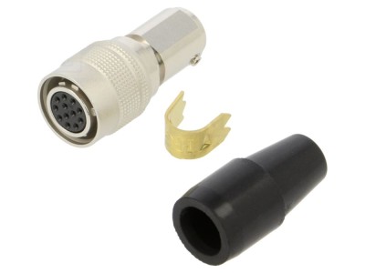 Conector circular HR10 push-pull mufă 2A argintat lipire foto