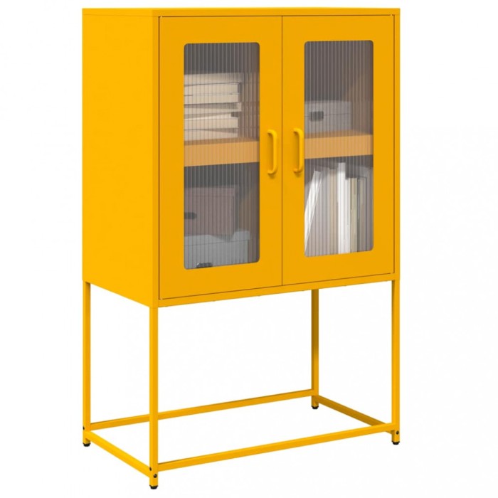Gossi dulap inalt, galben mustar, 68x39x107 cm, otel