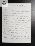 Scrisoare scrisa si semnata Alexandrina Blaremberg mama Monseniorului V Ghika