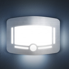 Lumină de direcție – cu senzor de mișcare și senzor de lumină – 4 x AA – argintiu periat