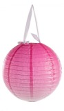 Cumpara ieftin Set 12 felinare roz cu led 30 cm