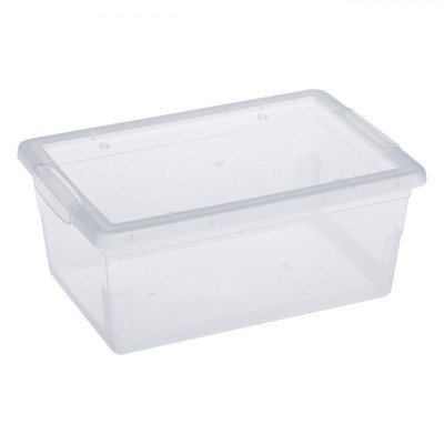 Cutie Depozitare Plastic Transparent, Capacitate 9L, 38x24x14 cm foto
