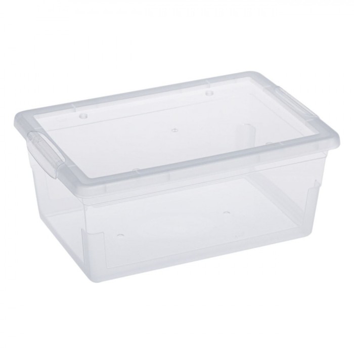 Cutie Depozitare Plastic Transparent, Capacitate 9L, 38x24x14 cm