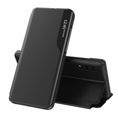 Husa Samsung Galaxy A70 Eco Leather View flip tip carte, negru foto