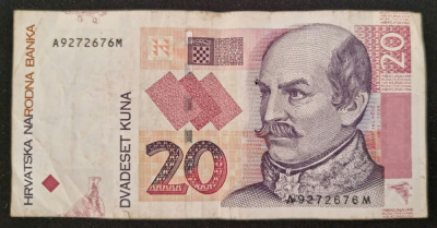 Bancnota 20 kuna Croatia - 2001 foto