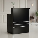Recepție frizerie lăcuită Alexa 80 cm cosmetică pentru salon cabinet SPA negru