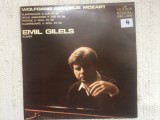 Emil gilels wolfgang amadeus mozart klaviersonate disc vinyl lp muzica pian VG+, Clasica, Melodia