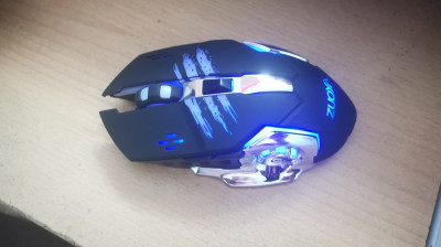 ZUOYA Mouse Wireless Gaming 2,4 GHz 2000DPI Reincarcabil cu LED #1-632 foto
