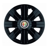 Cumpara ieftin Set 4 Capace Roti, potrivite jantelor de R16, pentru Alfa Romeo, model Cosmos Negru, Autohelix MSA