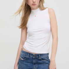 Diesel top femei, culoarea bej, cu turtleneck A10397.0BLAN