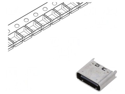Soclu USB C pentru PCB SMT PIN 24 Gen2 USB 3.1 foto