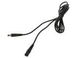Cablu DC 5,5/2,5mm mufă și soclu drept negru 1x0,5mm2