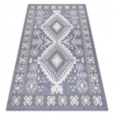 Covor SISAL SION aztec 3007 țesute plate albastru / roz / ecru, 200x290 cm
