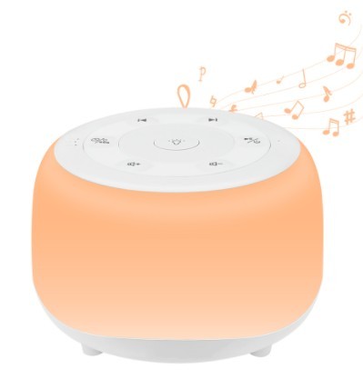 Dispozitiv Sunet Alb, white noise, 34 sunete, pentru copii si adulti, portabil, timer, RGB, Lampa de veghe, alb